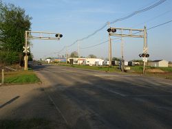 2009_05_12 Railroad crossing on Kipp Road Mason Michigan