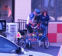 An interesting cyclist