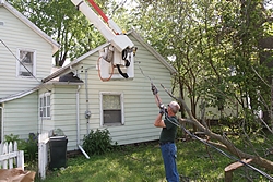 My electric power line gets fixed, May 31, 2011